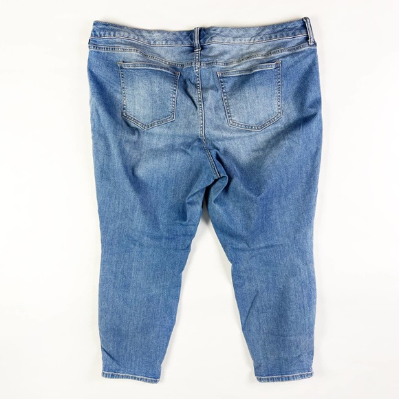 Torrid Denim midrise straight leg crop boyfriend jeans vintage wash size 20 R - Picture 2 of 4